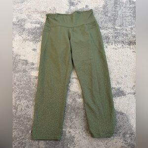 Old Navy Active Army Green Leggings Workout With Pockets Large